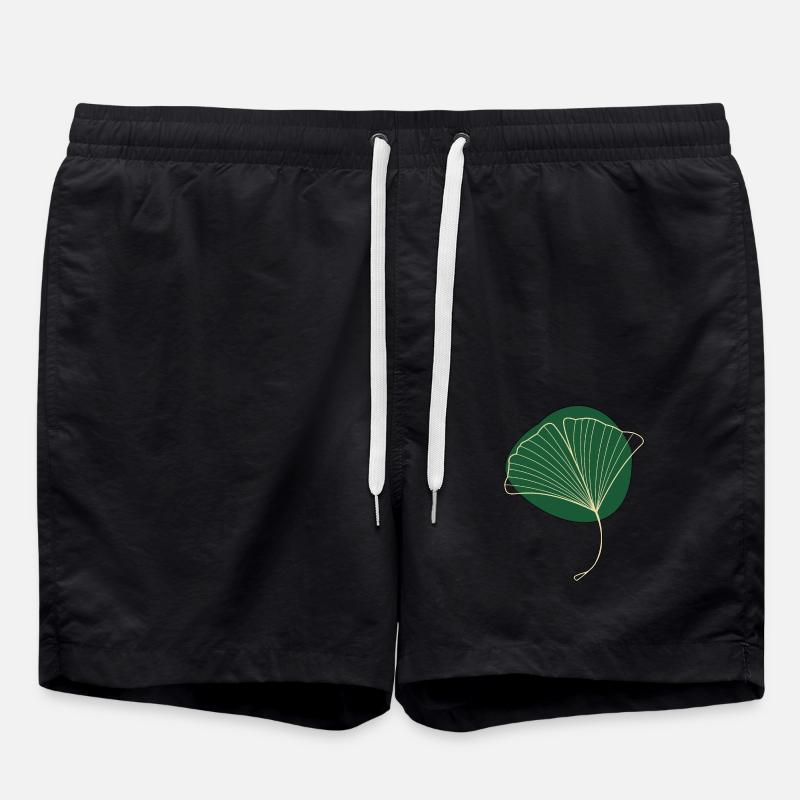 Ginkgo - Badeshorts - Schwarz
