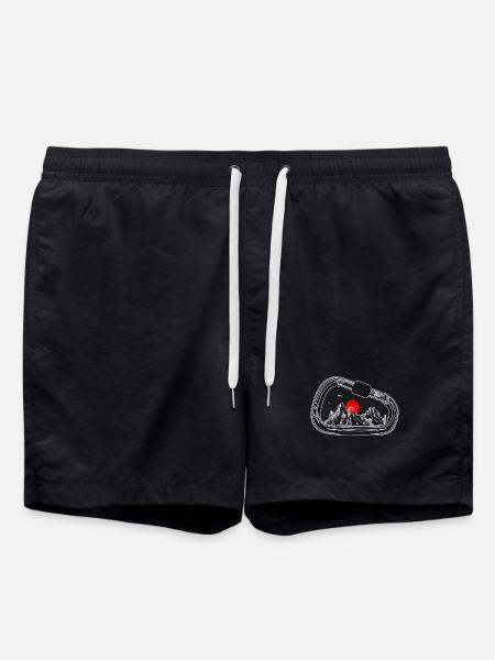 Alpenwappen Sunburst - Badeshorts - Schwarz