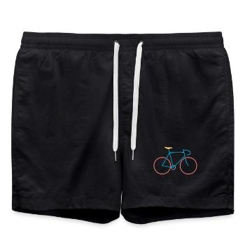 Vélo de course rouge bleu - Short de bain - noir - Devant - AI Model Male 185 light (185cm)