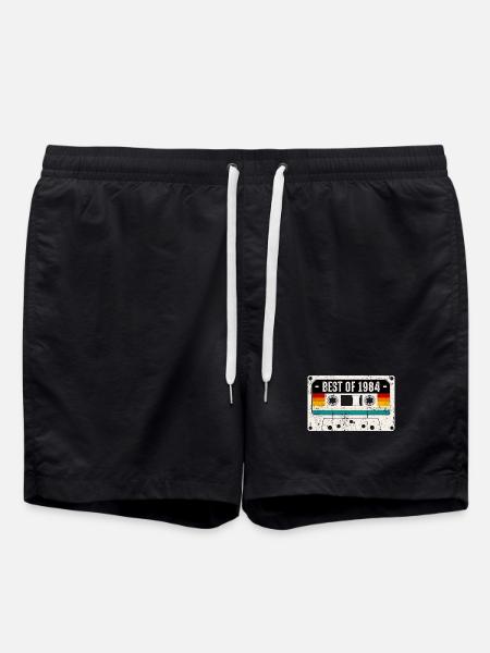 Best of 1984 Retro Cassette - Swim Trunks - black