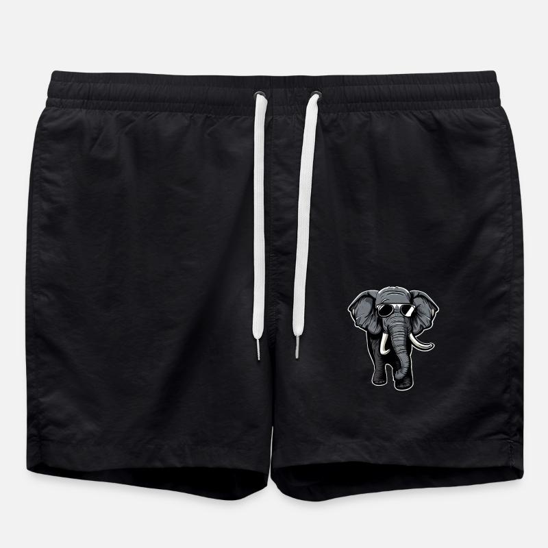 Cool Elephant Sunglasses - Swim Trunks - black
