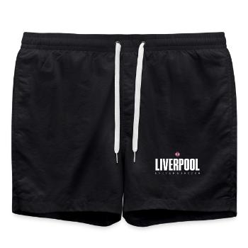 Texte du bloc gras de Liverpool - Short de bain - noir - Devant - AI Model Male 185 light (185cm)