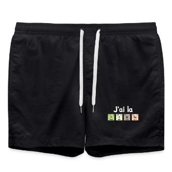 J'ai la fibre - éléments périodiques - Short de bain - noir - Devant - AI Model Male 185 light (185cm)