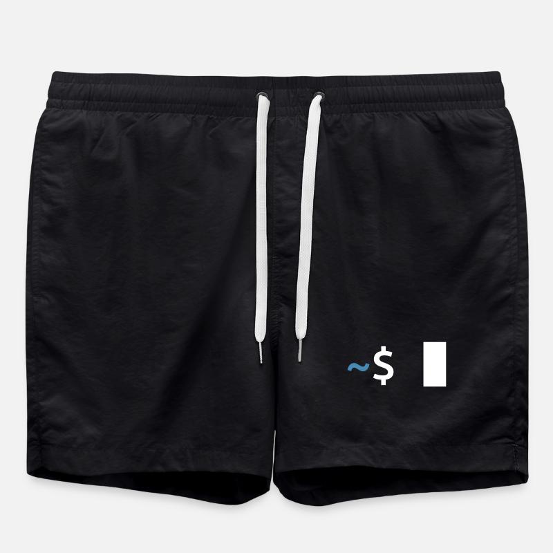 Linux Shell Command - Badeshorts - Schwarz
