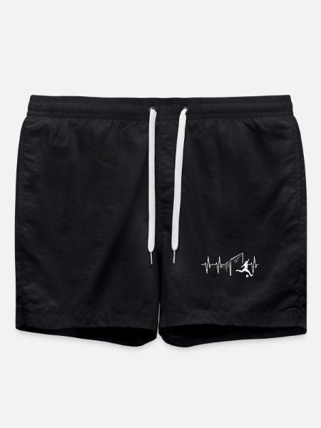 Football Goal Shot Heartbeat Team Team Pulse - Short de bain - noir