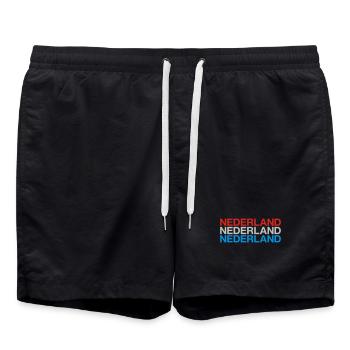 NIEDERLANDE Nederland Netherlands Holland - Badeshorts - Schwarz - Vorne - AI Model Male 185 light (185cm)
