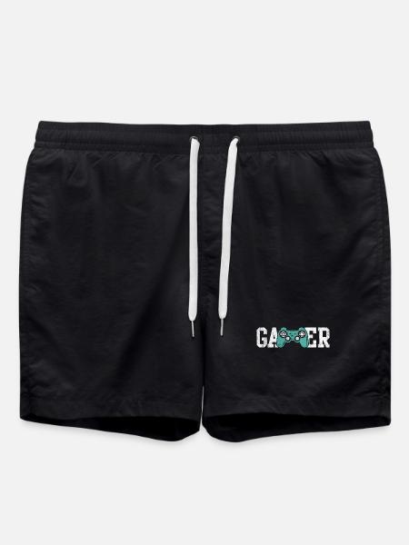 Gamer Glyphs Controller Tee - Swim Trunks - black