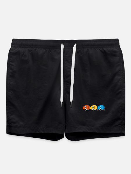 Campingvogn Tre Trio Camping Campingvogn Van Life Retro - Badeshorts - sort