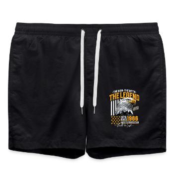 Vintage 1966 Homme Mythe Légende Anniversaire - Short de bain - noir - Devant - AI Model Male 185 light (185cm)