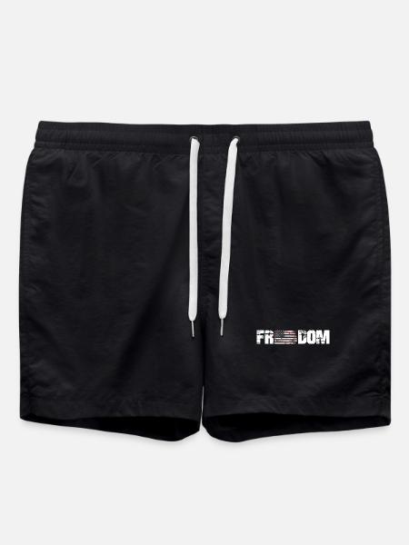 Patriotic USA Home Map Grunge Tee - Swim Trunks - black