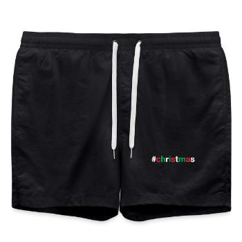 CHRISTMAS Weihnachten - Badeshorts - Schwarz - Vorne - AI Model Male 185 light (185cm)