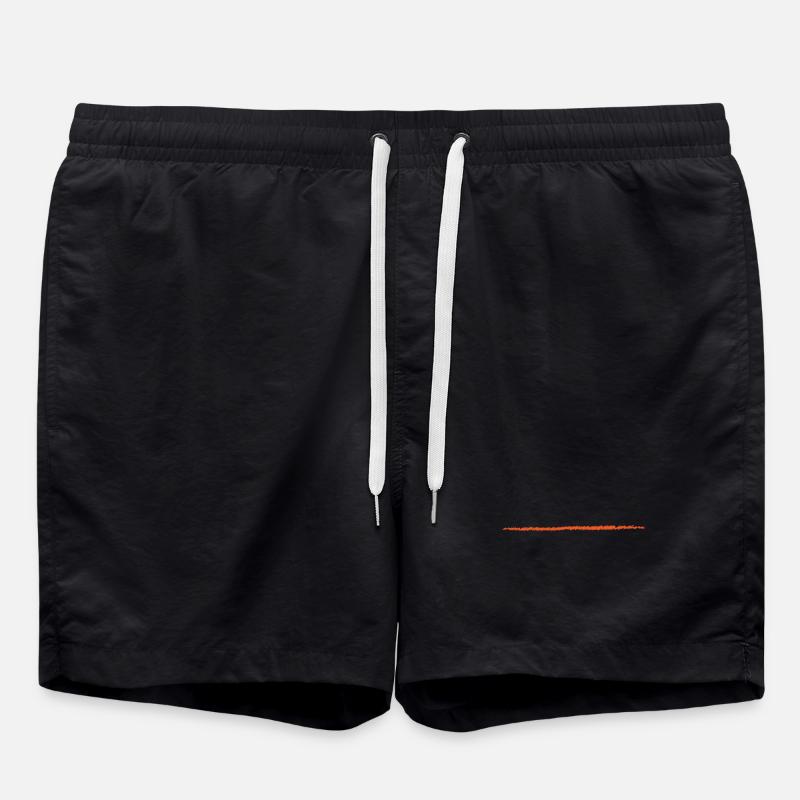 scribbled line | scribbled line - Swim Trunks - black