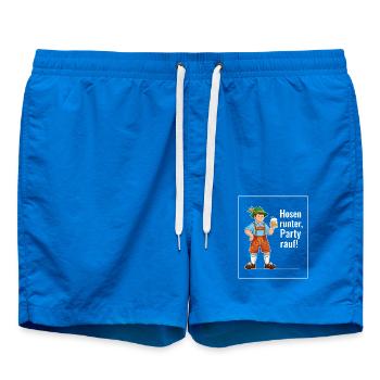 Pants down, party - Swim Trunks - cobalt blue - Front