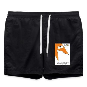 Les Shadoks ont du génie - Short de bain - noir - Devant - AI Model Male 185 light (185cm)