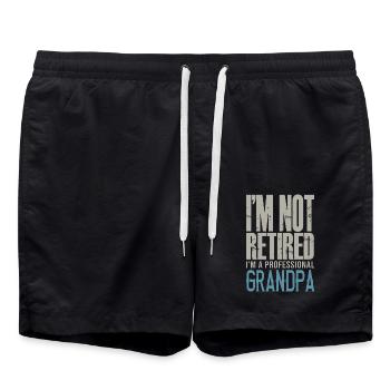 grandpa Retirement grandpa Gift - Short de bain - noir - Devant - AI Model Male 185 light (185cm)