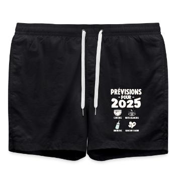 Prévisions Pour 2025 Cadeau De Grossesse 2025 - Short de bain - noir - Devant - AI Model Male 185 light (185cm)