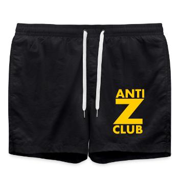 Anti z club - Badeshorts - Schwarz - Vorne - AI Model Male 185 light (185cm)