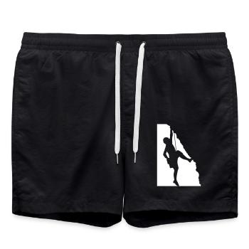 Silhouette d’escalade de passe-temps - Short de bain - noir - Devant - AI Model Male 185 light (185cm)