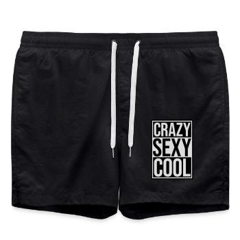 design cool sexy fou - Short de bain - noir - Devant - AI Model Male 185 light (185cm)
