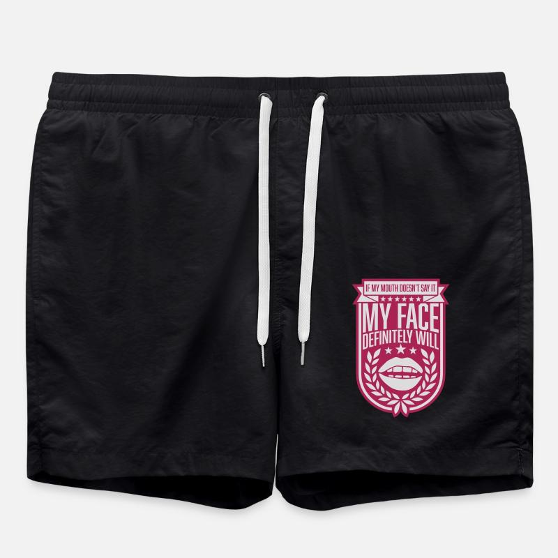 my face definitely will - Badeshorts - Schwarz