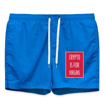 crypto is for virgins - Swim Trunks - cobalt blue - Front