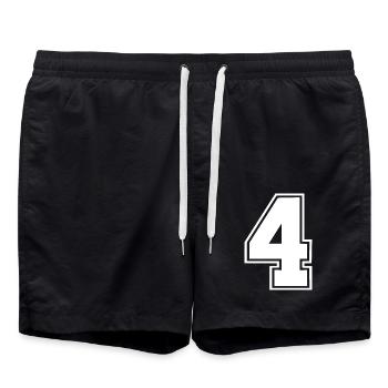 4 - Badeshorts - Schwarz - Vorne - AI Model Male 185 light (185cm)