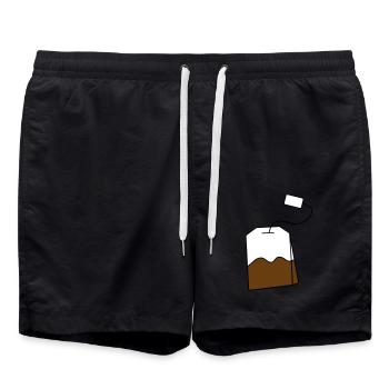 Sachet de thé - Short de bain - noir - Devant - AI Model Male 185 light (185cm)