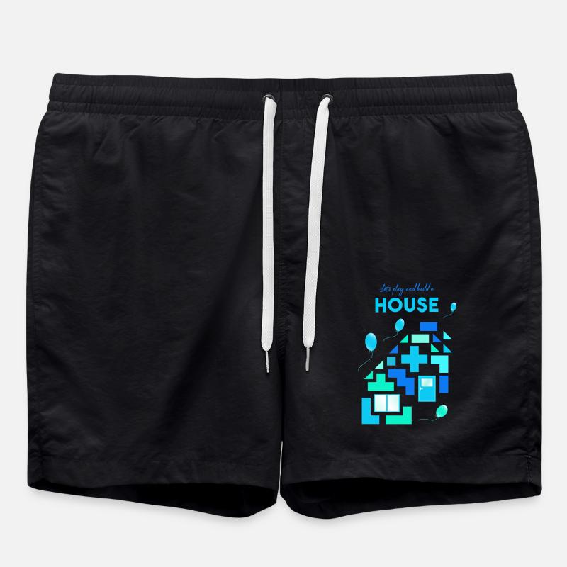 Building Blocks Building Bricks Play - Swim Trunks - black