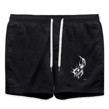 Verlaufender skull - Badeshorts - Schwarz - Vorne - AI Model Male 185 light (185cm)