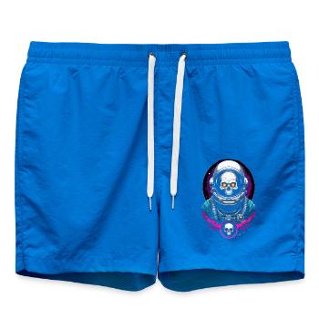 Astronaut Space Skull - Swim Trunks - cobalt blue - Front