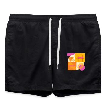 La saison de l’amour - Short de bain - noir - Devant - AI Model Male 185 light (185cm)