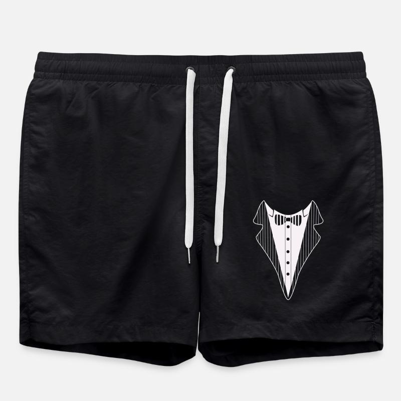 tuxedo hemd - Badeshorts - Schwarz