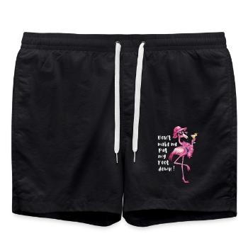 Zwing mich nicht meinen Fuss herunterzunehmen - Badeshorts - Schwarz - Vorne - AI Model Male 185 light (185cm)