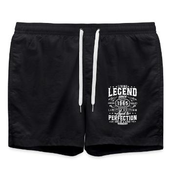 Légende depuis 1965 Cadeau d’anniversaire vintage - Short de bain - noir - Devant - AI Model Male 185 light (185cm)