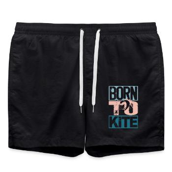 Born to Kite - Badeshorts - Schwarz - Vorne - AI Model Male 185 light (185cm)