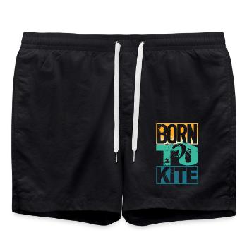 Born to Kite - Badeshorts - Schwarz - Vorne - AI Model Male 185 light (185cm)