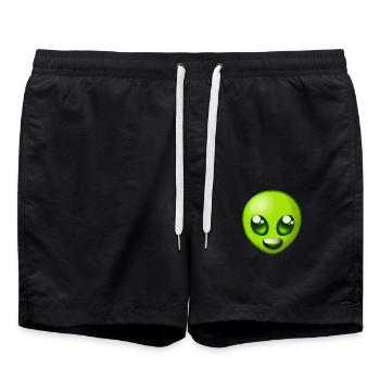 Alien Love Liebe Aliens Invader Außerirdisch smile - Badeshorts - Schwarz - Vorne - AI Model Male 185 light (185cm)