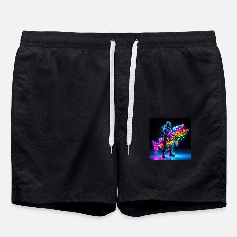 BigNeon Fish - Swim Trunks - black