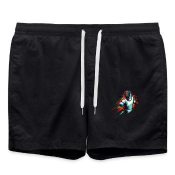 Fechten, Kampfkunst - Badeshorts - Schwarz - Vorne - AI Model Male 185 light (185cm)