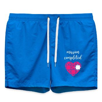 Mission Completed Puzzle - Swim Trunks - cobalt blue - Front