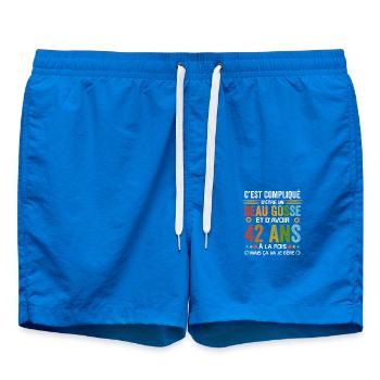 42 ans Cadeau Anniversaire 42 ans Drôle - Short de bain - cobalt blue - Devant