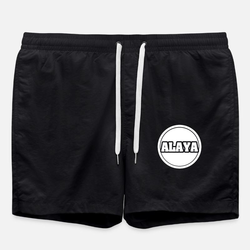 First name Alaya - Swim Trunks - black