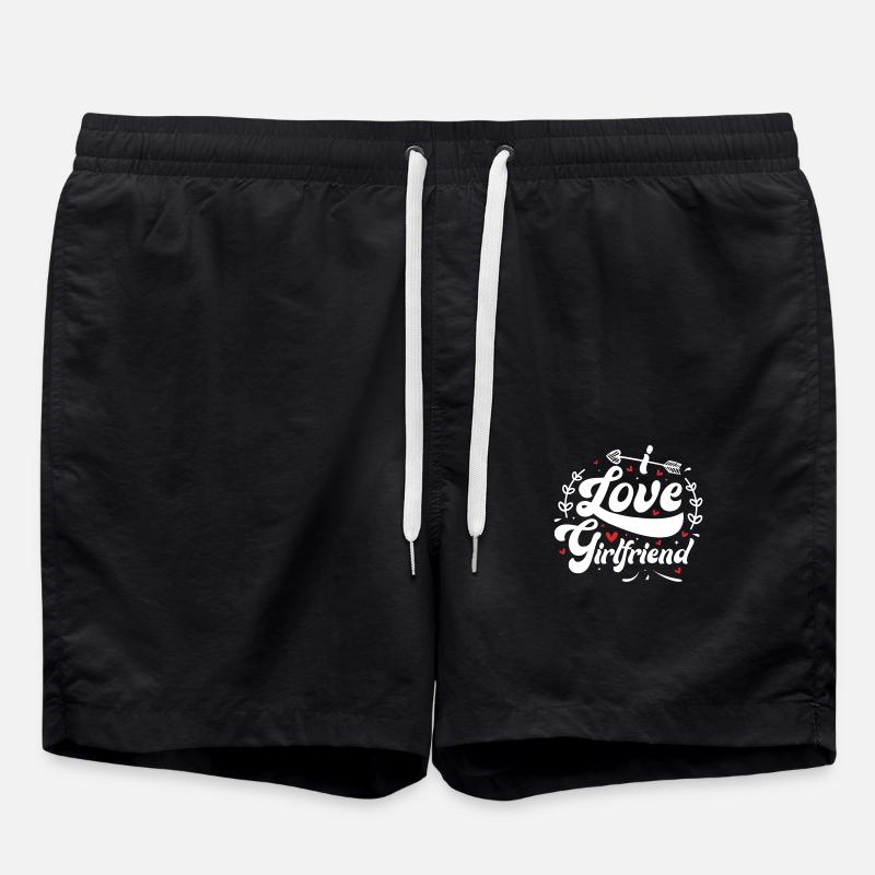 I Love My Girlfriend - Swim Trunks - black