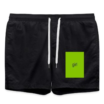 Girl - Swim Trunks - black - Front - AI Model Male 185 light (185cm)