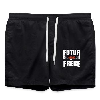 Futur grand frère - annonce futur grand frère - Short de bain - noir - Devant - AI Model Male 185 light (185cm)