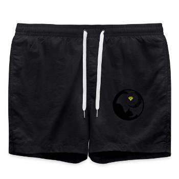 Chat Lune 02 - Short de bain - noir - Devant - AI Model Male 185 light (185cm)