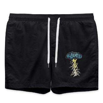 Temps orageux - Short de bain - noir - Devant - AI Model Male 185 light (185cm)
