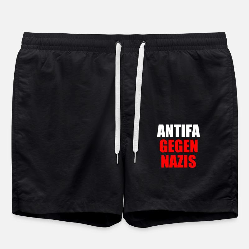 Antifa contre les nazis - Short de bain - noir