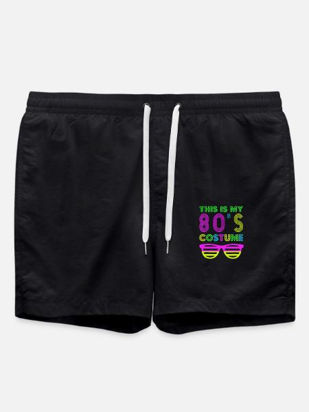 Das ist mein 80er Jahre Kostüm - Retro Party - Badeshorts - Schwarz