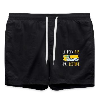 Ich kann es nicht lesen, ich - Badeshorts - Schwarz - Vorne - AI Model Male 185 light (185cm)